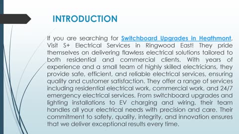 If you are searching for Switchboard Upgrades in Heathmont