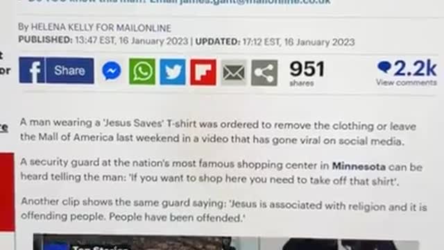 President of Religious Liberty Coalition, sounds off about man wearing "Jesus Saves" shirt