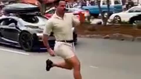 I raced a Bugatti on foot and won #fast