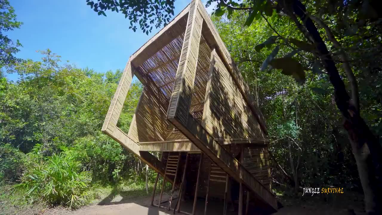 We Built The Most Amazing Bamboo Villa by Ancient Skills, JungleSurvivalSkills