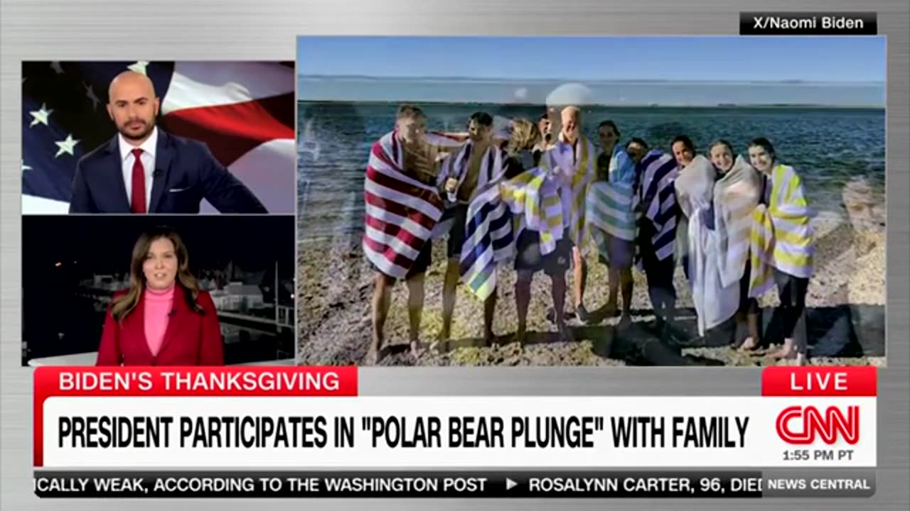 Biden Participates in ‘Polar Bear Plunge’ with Family