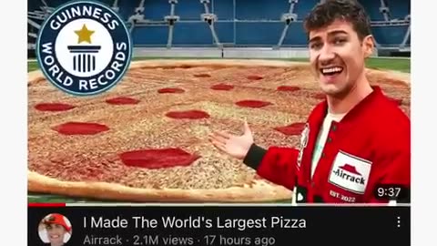 world largest pizza ginees book word of record