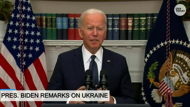 Pres.biden deliveries remarks on situation on Ukraine USA