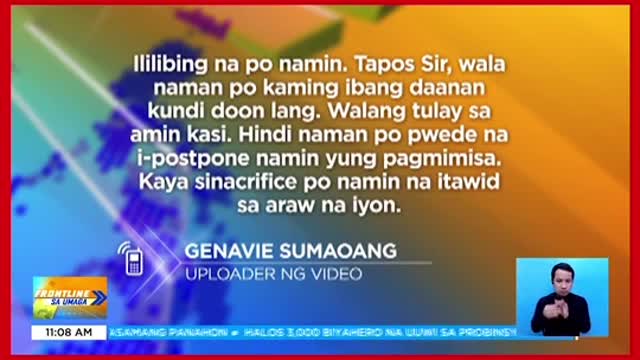 Kabaong, itinawid sa ilog gamit ang balsa