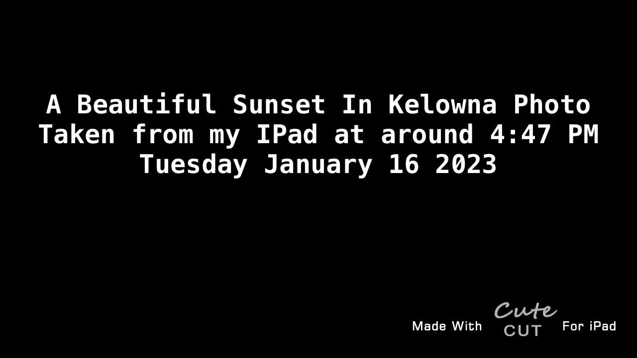 A Beautiful Sunset! In Kelowna!