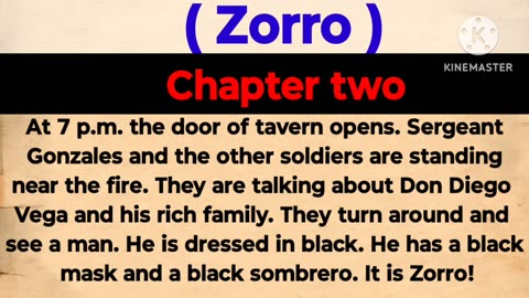 Zorro chapter two very interesting story