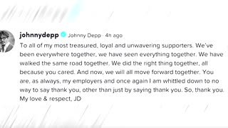 Johnny Depp thanks supporters with TikTok montage