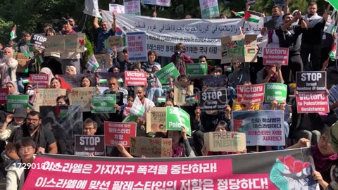 South Korean Activists Rally In Support Of Palestine