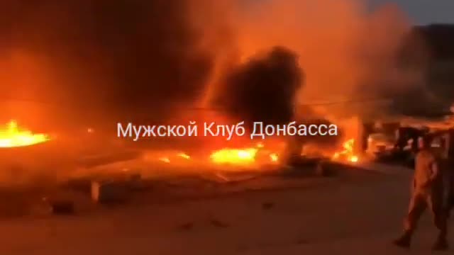 Ukrainian Army's camp ravaged after night bombing attack by Russian aircraft