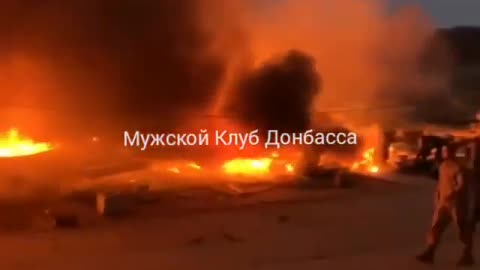 Ukrainian Army's camp ravaged after night bombing attack by Russian aircraft