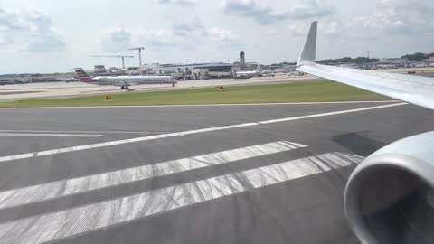 American 737-800 Takeoff out of Charlotte, Inflight, Firm Landing at New York JFK