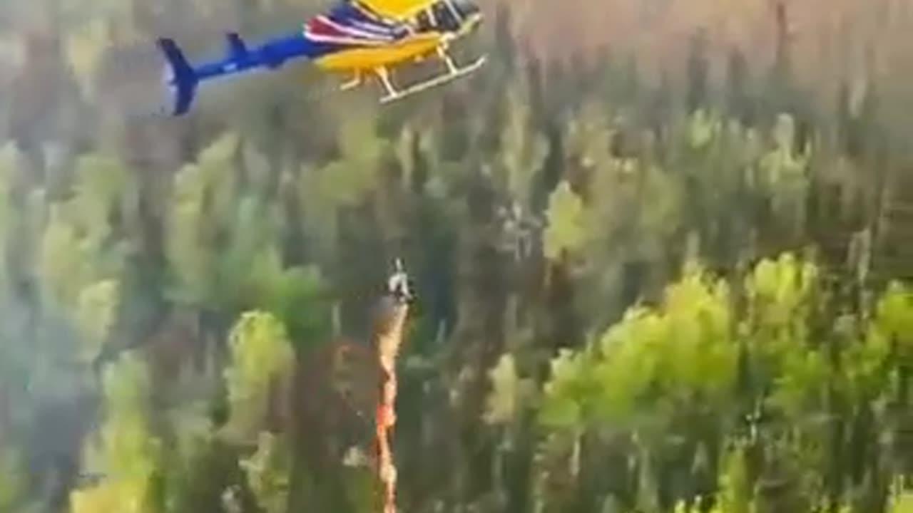 HELICOPTER STARTING FIRE IN CANADA!