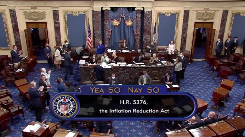 Kamala Breaks A Tie To Pass The Dems Inflation Bill!!