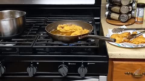 Fried Cornish game hen