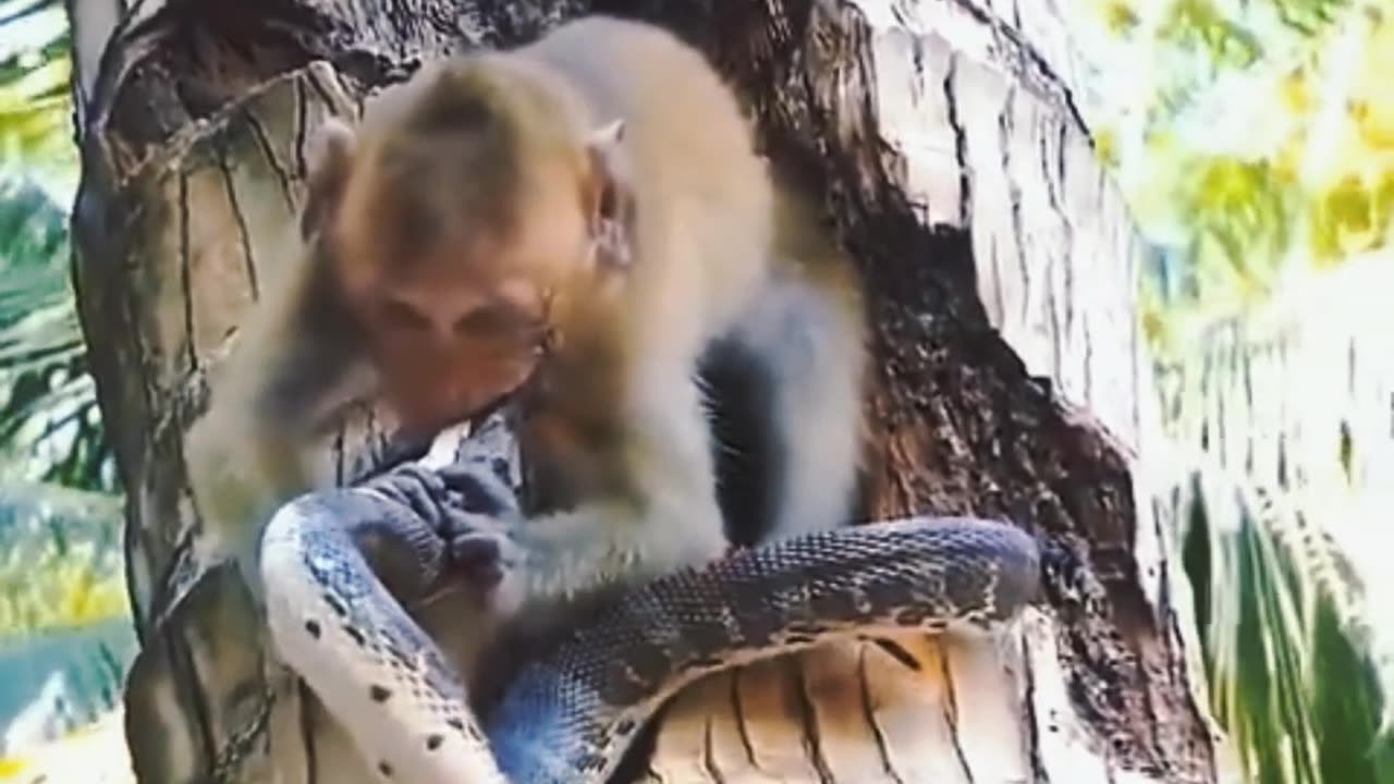 Monkey Vs cobra 🐍 |Entertainment video