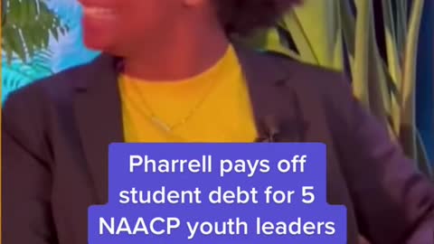 Pharrell pays off student debt for 5 NAACP youth leaders