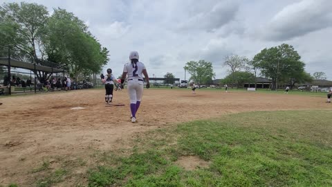 Zoe triple to the fence