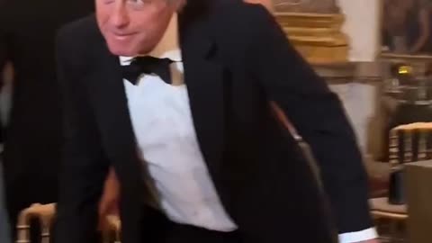 Footage of the royal dinner attened by King Charles II and Macron at Palace of Versailles