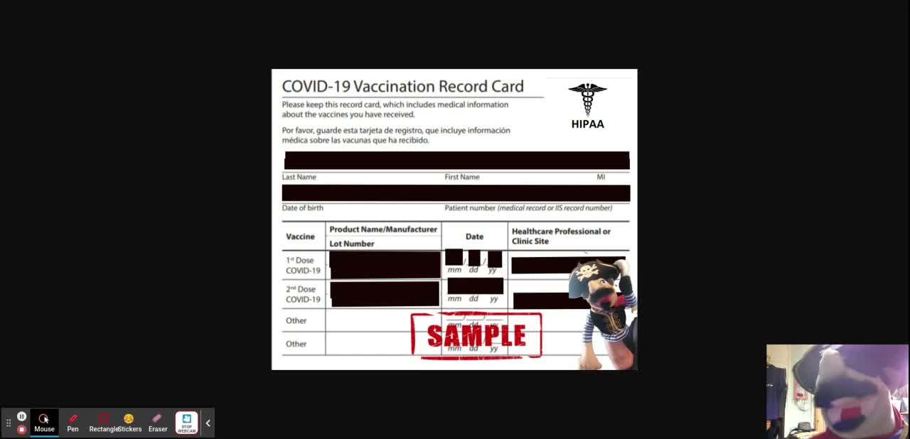 Covid Card Upgrade for the Jolly Rodger.