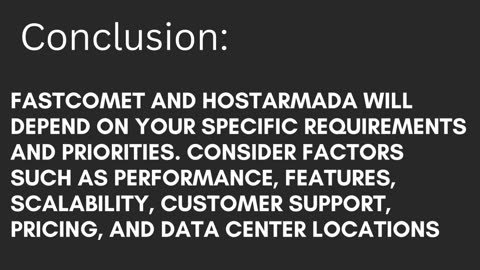 fastcomet v/s hostarmada