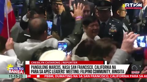 Pangulong Marcos, nasa San Francisco, California na para sa APEC leaders' meeting