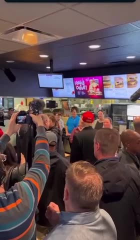 Trump In Ohio Stops at McDonalds