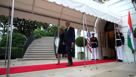 Special moments from PM Modi's warm welcome at the White House
