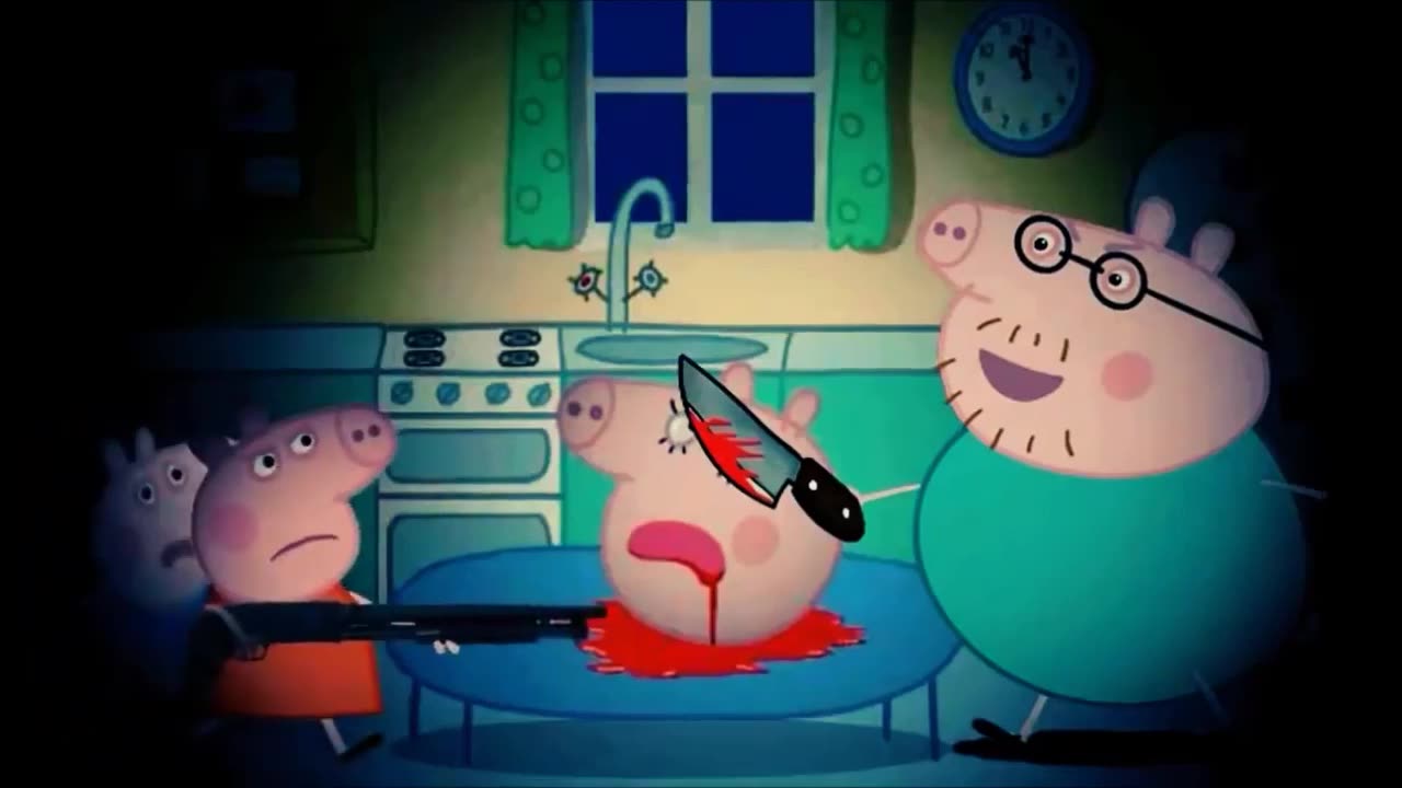 Horror cartoon for children || granny kill tha pigy