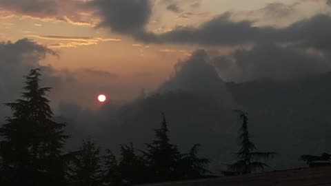 A sunset with sadness