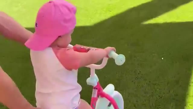 Daughter gets her first bike