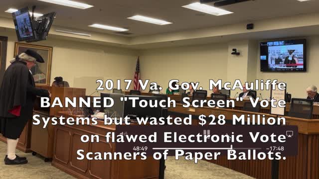 3m26s President Washington briefs Va. Board of Elections 27 Sep 2022