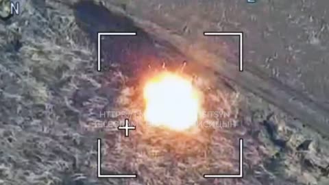 Destruction of an AFU "Gvozdika" self-propelled vehicle