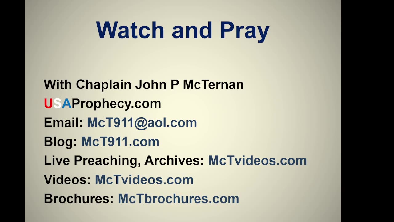 Watch and Pray