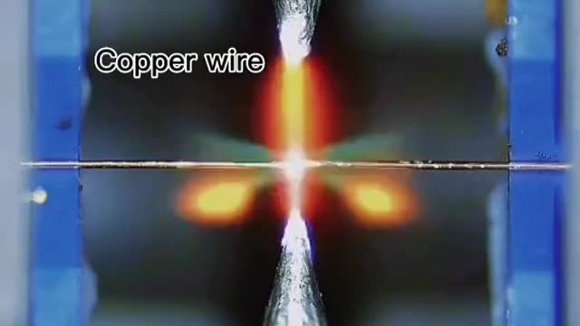 Process of welding hair and copper wire with optical fiber fusion splicer