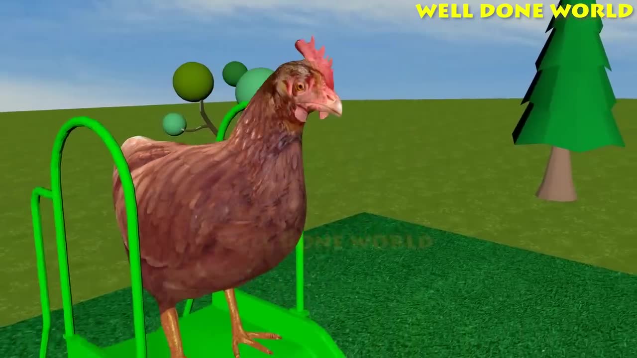 Duck cartoon pigeon rooster hen vs horse pig penguin goat Choose the Right Mystery animal Game