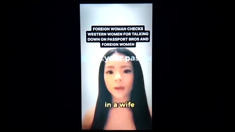 FOREIGN WOMAN CHECKS WESTERN SO CALLED WOMAN- ENDURE THESE LAST DAYZ!...