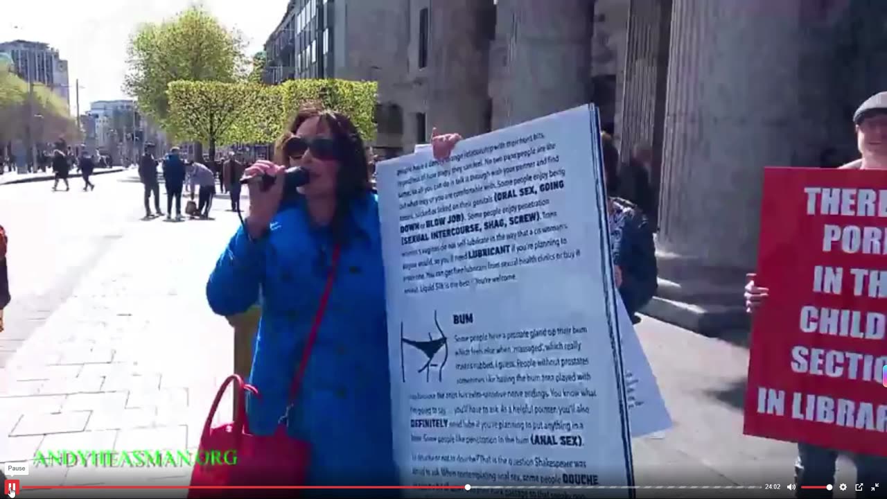 Protests against porno books to groom children GPO Dublin (Jena Lunden & Andy Heasman) 20-04-23