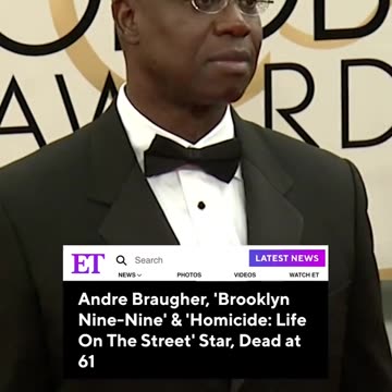 Andre Braugher -- star of Brooklyn Nine-Nine and Homicide: died on Monday after a brief illness.