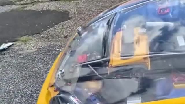 Modified transparent hood of automobile