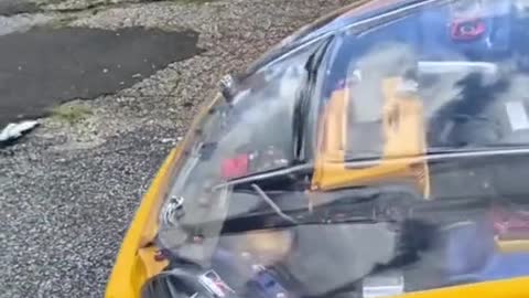 Modified transparent hood of automobile