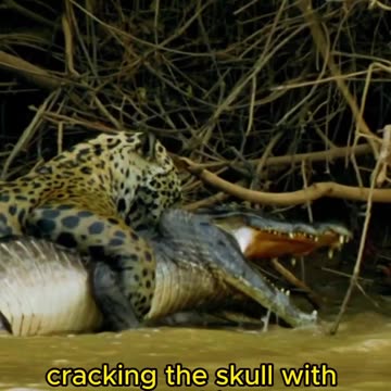 The fight between Jaguar and golden python