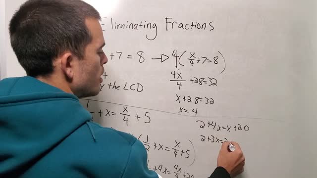 SAT Review Lesson 2: Using LCD to eliminate fractions in an equation (SAT Math review)