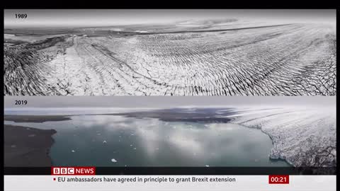 Images reveal Iceland's glacier melt (then & now) - BBC News - 26th October 2019