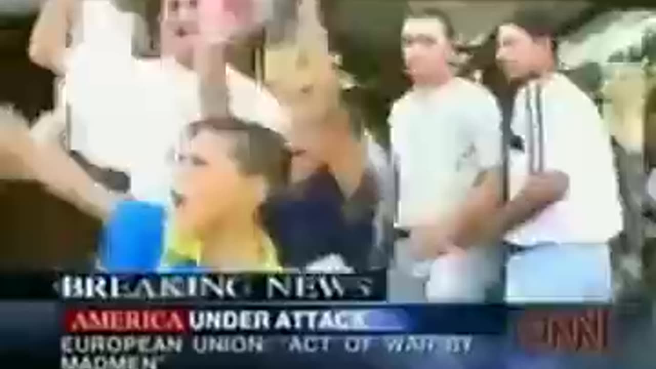 Palestinians celebrate fall of World Trade Center Towers in 2001