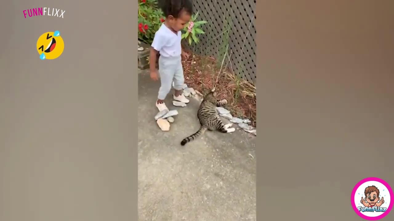 Hilarious Baby & Cat Showdown! 😂😺 Funniest Moments Guaranteed! | #viral #funny #youtube