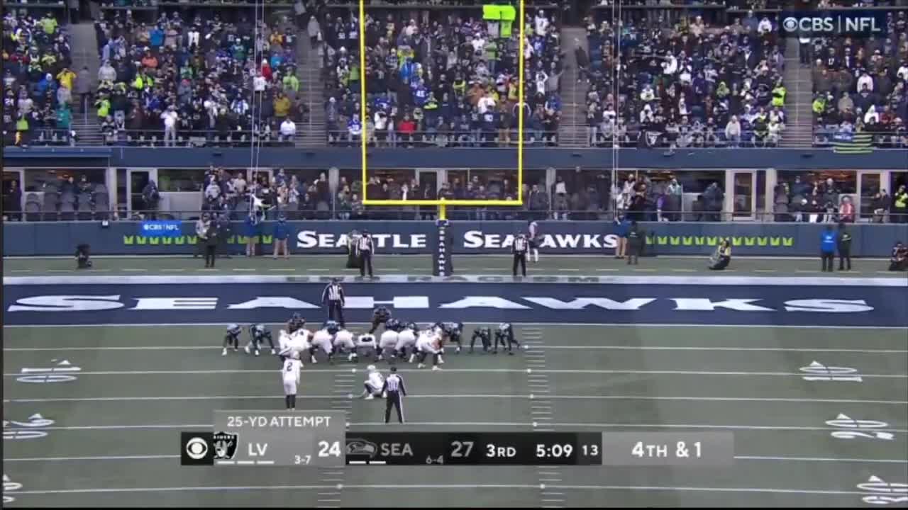 Las Vegas Raiders vs. Seattle Seahawks Full Highlights 3rd QTR | NFL Week 12, 2022