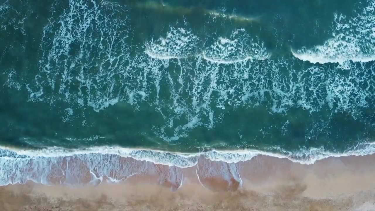 Beautiful Sea Wave Arial View