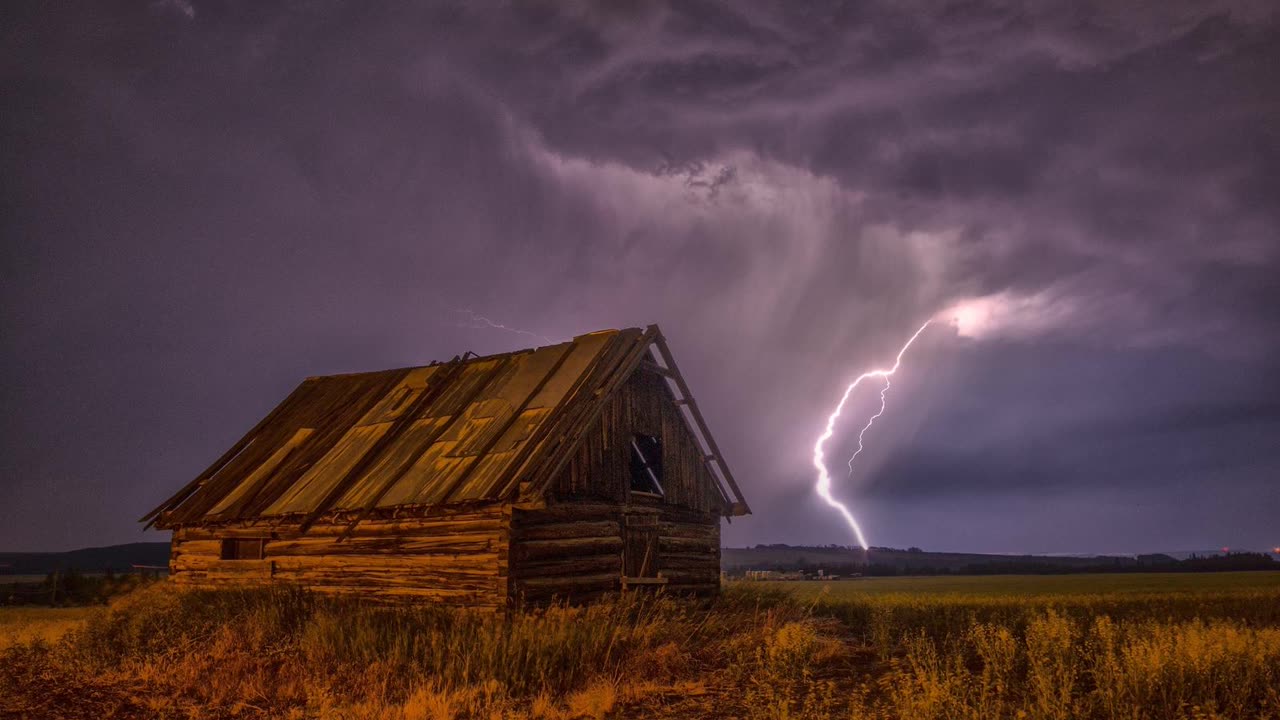 Rain sound thunder sound