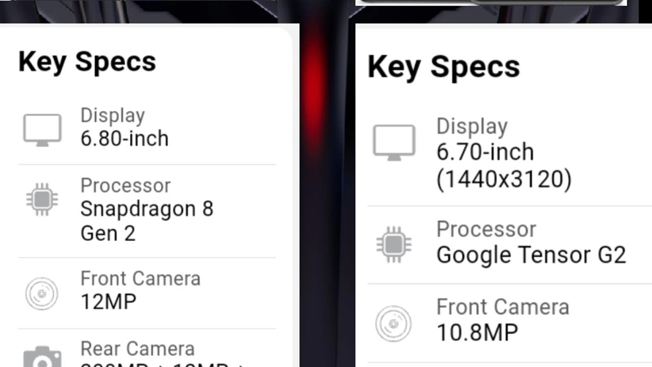 Samsung Galaxy S23 ultra 5G VS Google pixels 7 pro 5G specs comparison