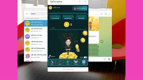 new mining telegram bot mini app tapton game